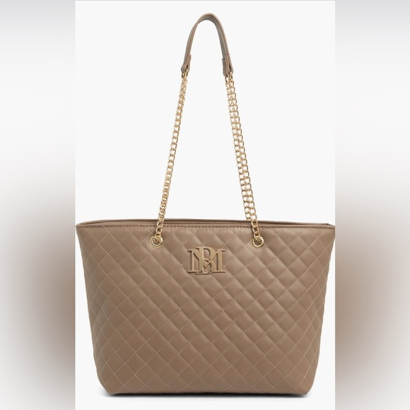 BADGLEY MISCHKA Tan large quilted Tote bag - Picture 1 of 13